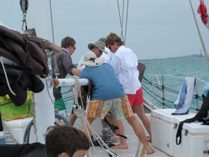 Dropping the headsail